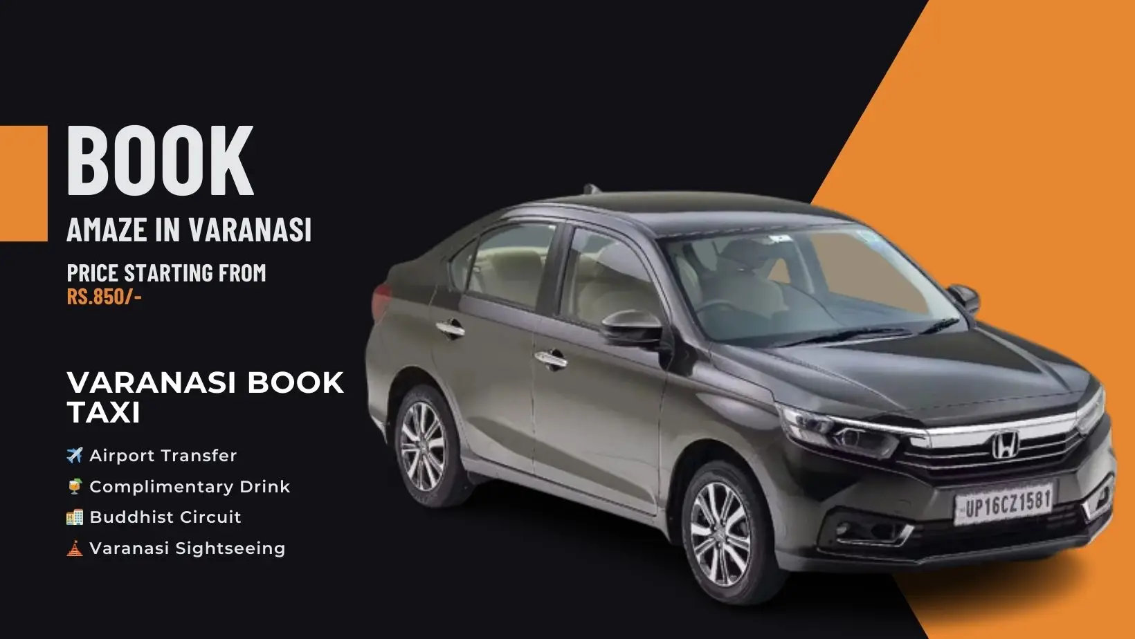 Book Honda Amaze in Varanasi​