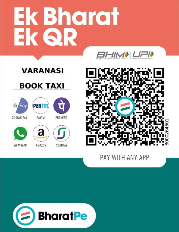Varanasi book taxi payment details